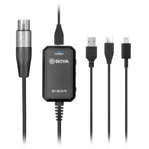 Аудиоадаптер для микрофонов XLR на компьютеры и смартфоны Boya BY-BCA70